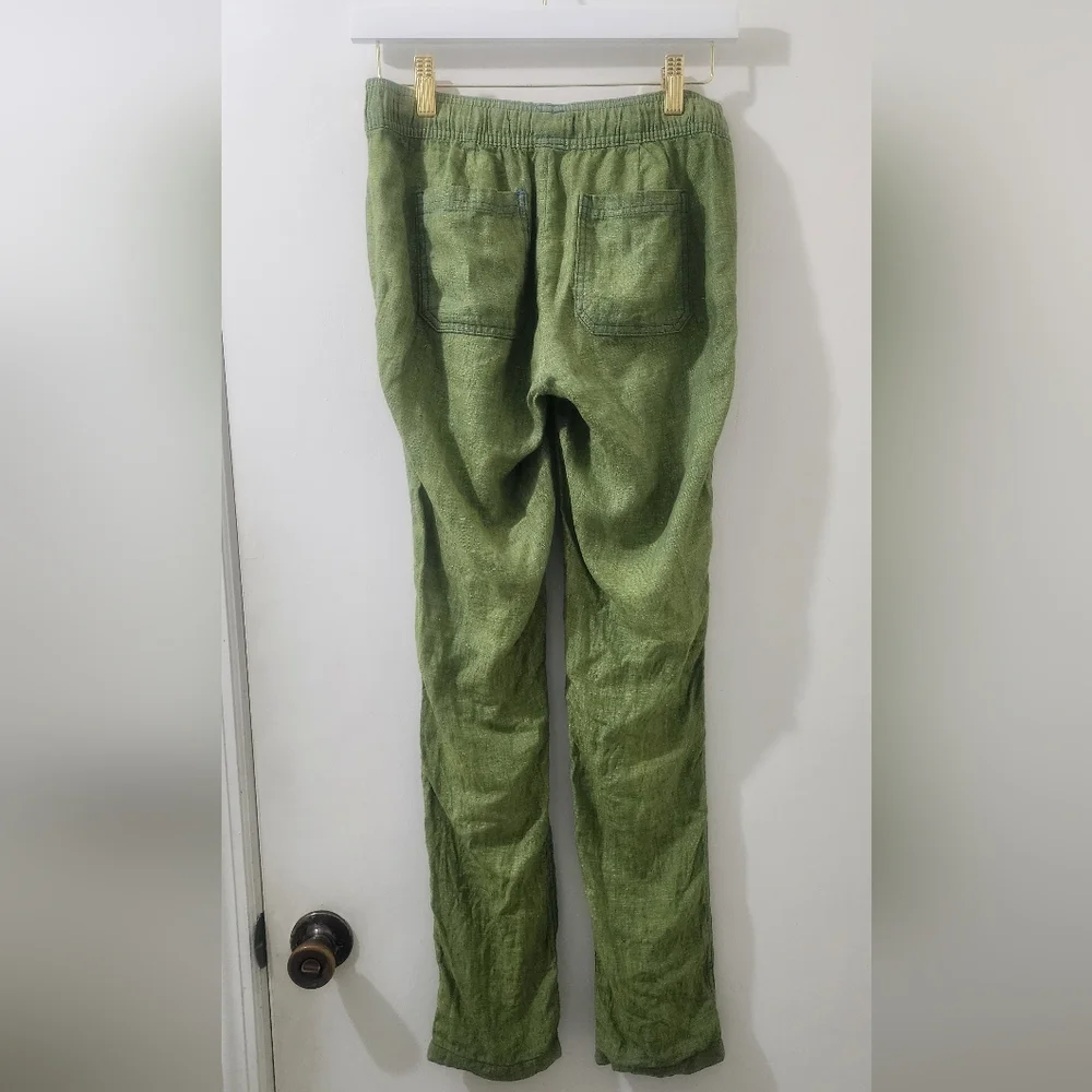 Lilly Pulitzer Green Linen Pants, Size XXS.‎